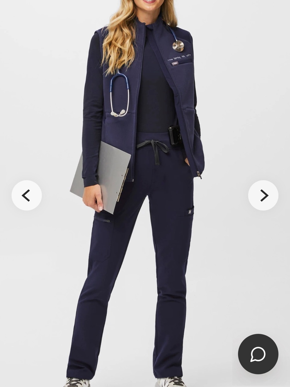 Figs Women's Navy Yola Straight-Leg Scrub Pants